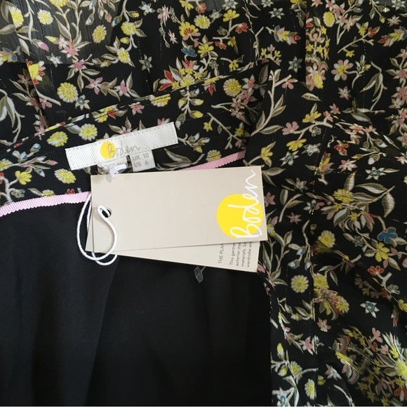 BODEN mini skirt floral tiered ruffle garden floral - Picture 4 of 7